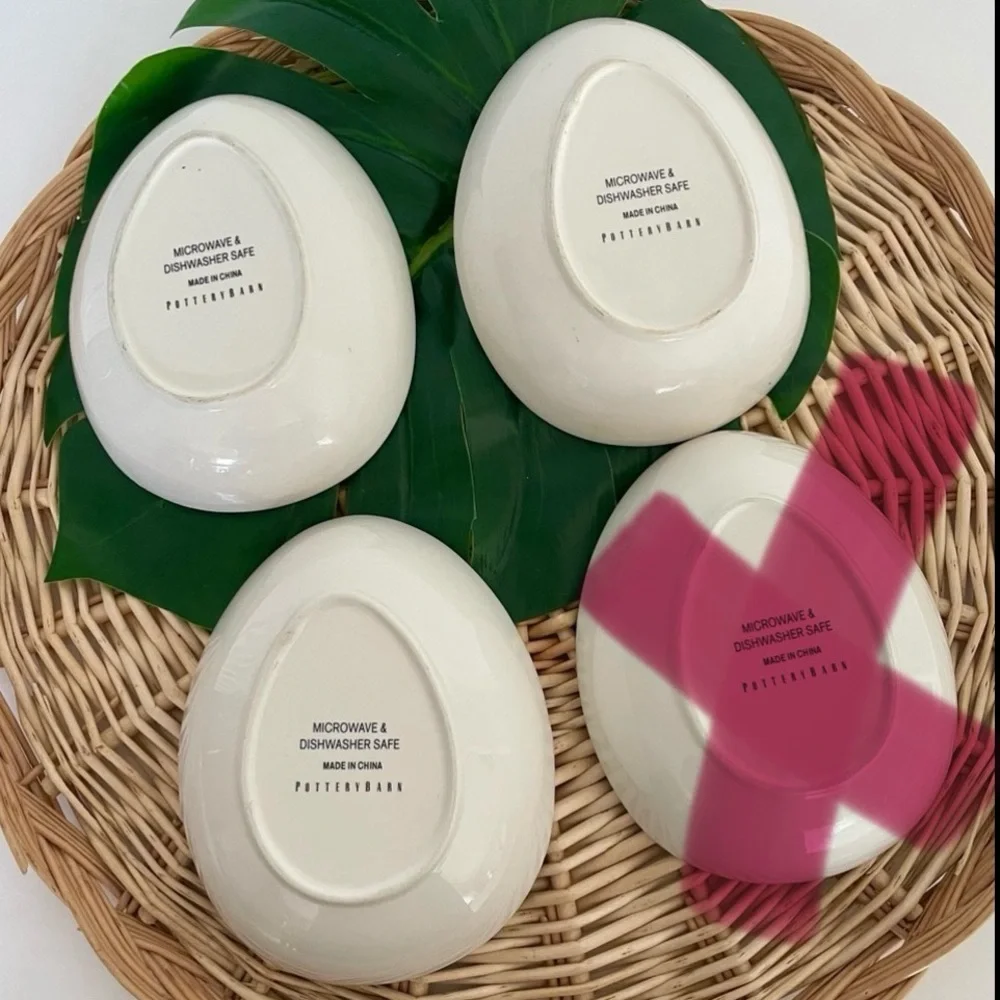 Pottery Barn Springtime Easter Bunny Rabbit egg bowls four different set of 3